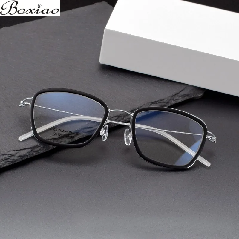 

Оправа Linde 96120, высота в Шэньчжэне, сверхлегкая, повседневная, безвинтовая, оправа для очков из чистого титана, прогрессивная, многофокусная.