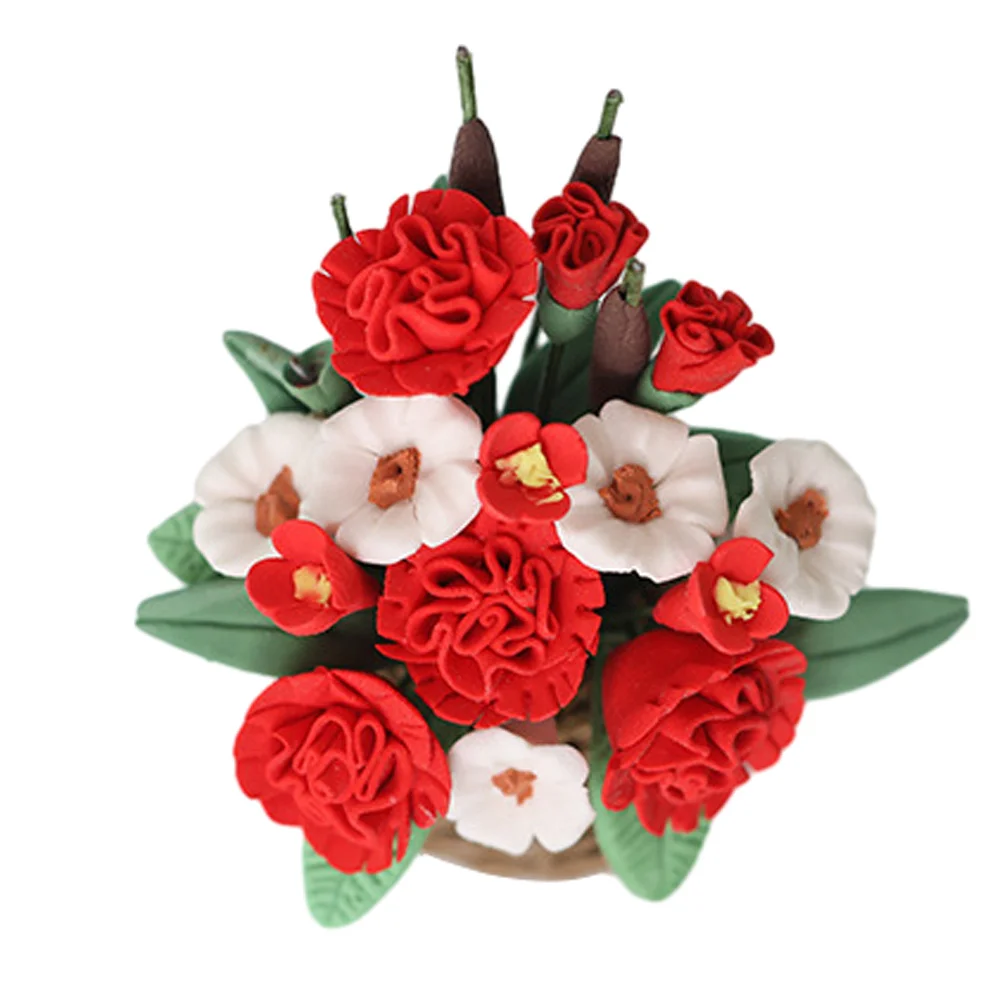 

Miniature Flower Realistic Tiny Flower Decor For Dollhouse Micro Landscape Diy Mini Potted Plant Ornament Home Decor Mini