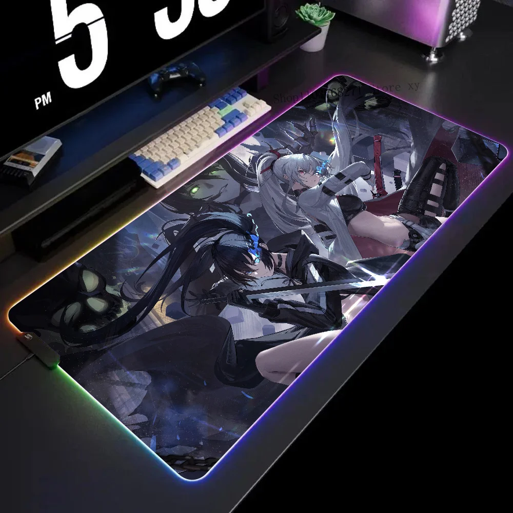 

Punishing Gray Raven Anime Girl Mousepad XXL RGB Gaming Mouse Pads HD Black Gamer Accessories Large LED