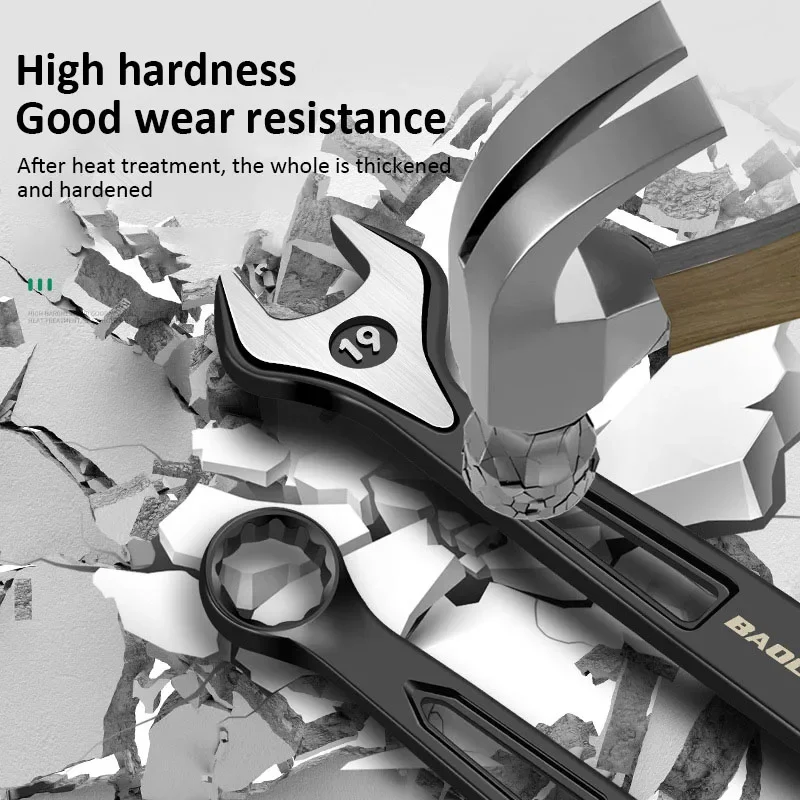 1PCS 8-32mm Durable Ratchet Wrench Universal Double Open Ends Torx Wrench Combination Wrench Fast Spanner for Auto Repair Tools