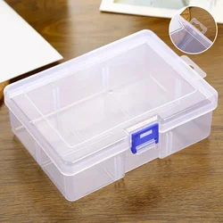 Caja de almacenamiento de gran capacidad, caja de almacenamiento de cosméticos de plástico transparente, soporte, contenedor, organizador, estuche de colección Rectangular