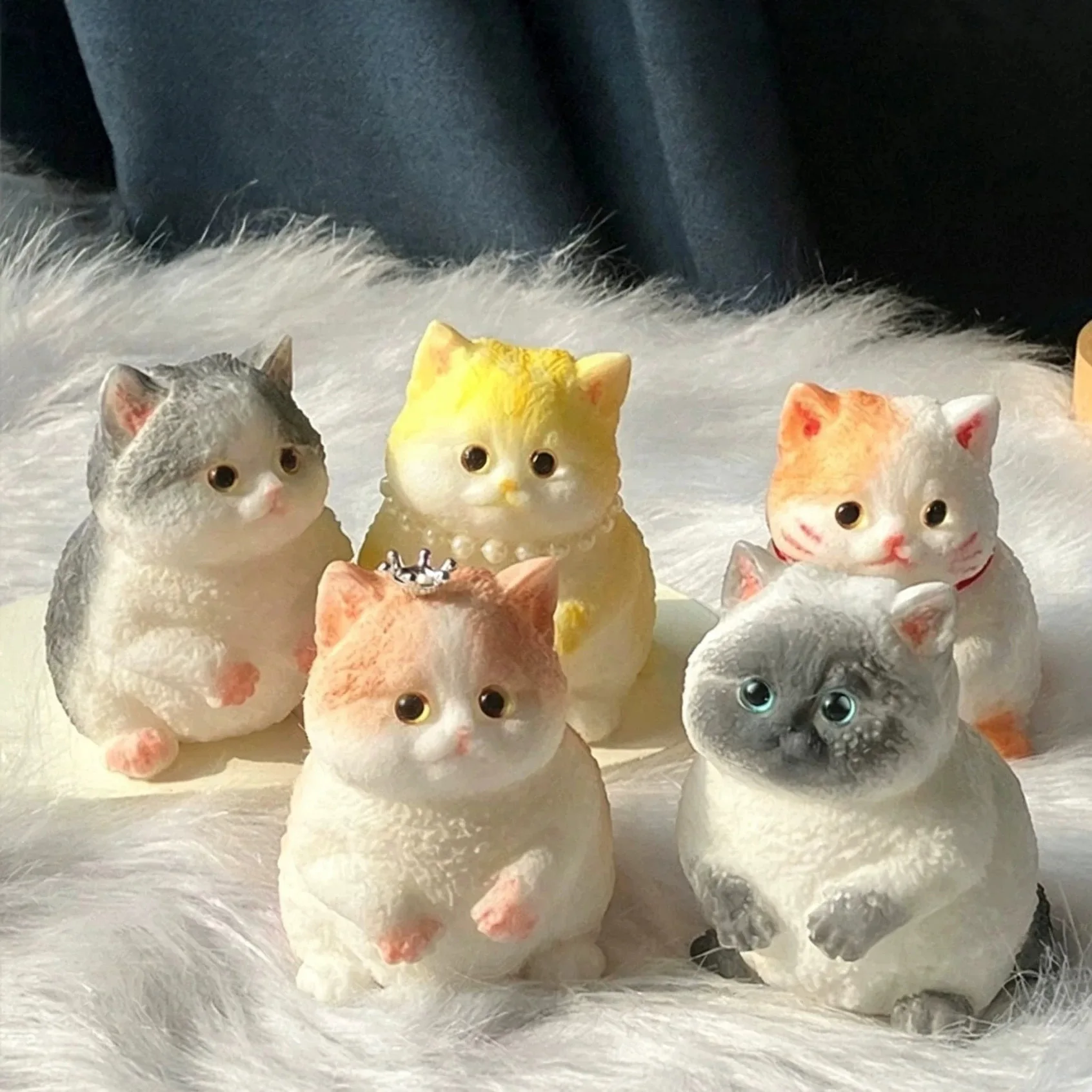 Simulated cat pinching music girl doll fat cat decompression bionic kitten doll cute little animal toy
