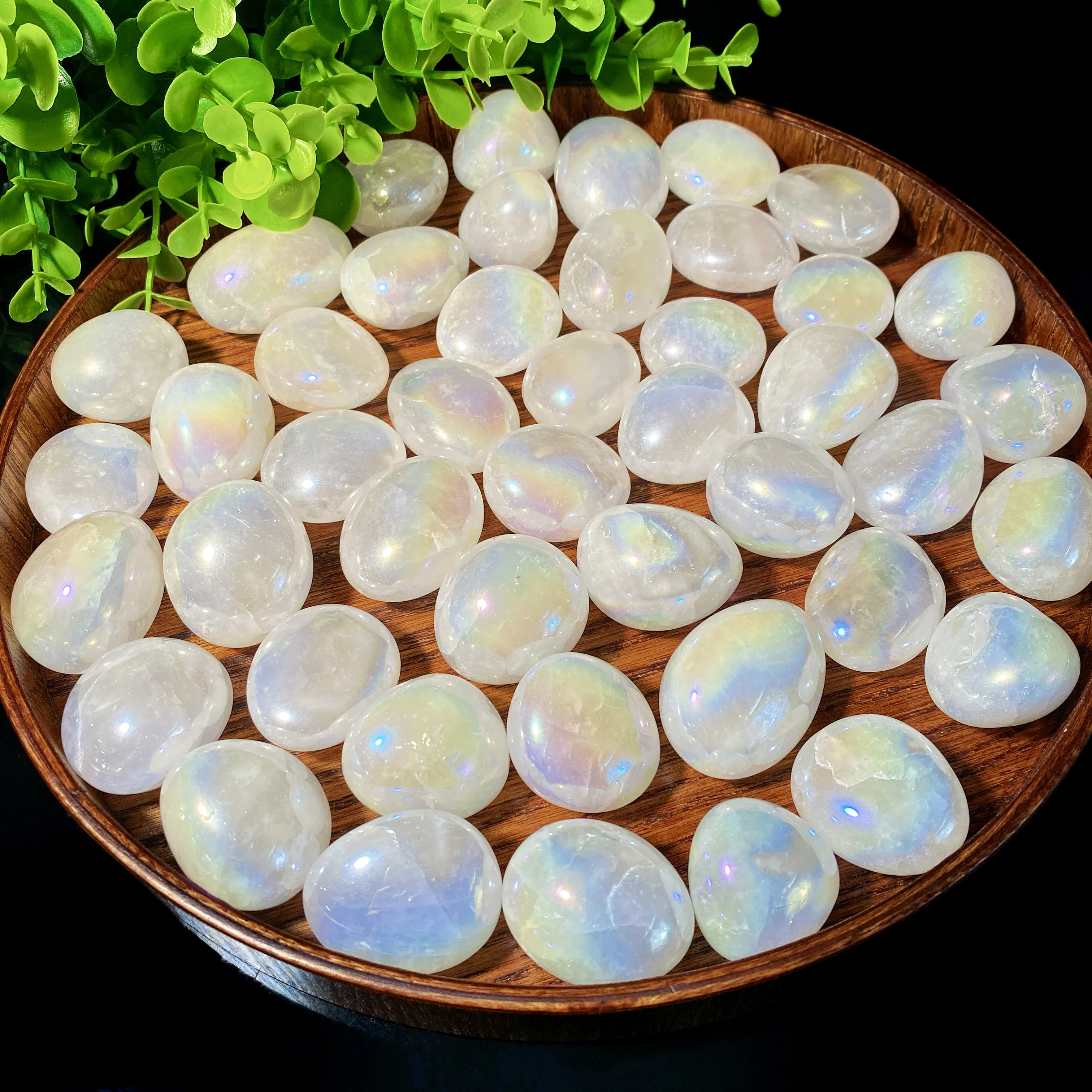 Random 5PCS Random High Quality Aura Clear Quartz Tumble Decoration Natural Crystal Raw Stone, Birthday Gift, Scene Decoration.