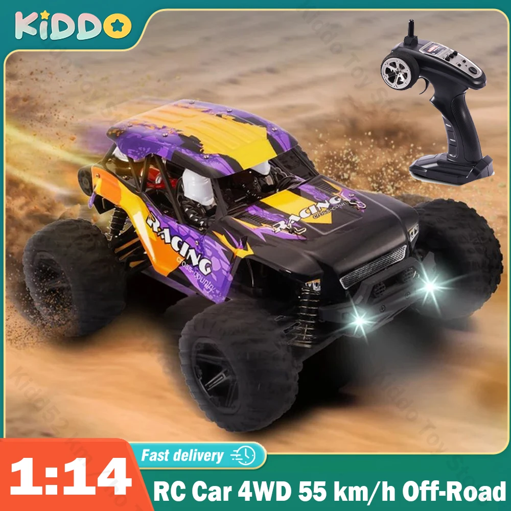 1/14 RC Car 4WD 55 km/h High-speed Remote-controlled Collision-Resistant Off-Road Vehicle Drive Drift Racing Toy Boy Christmas