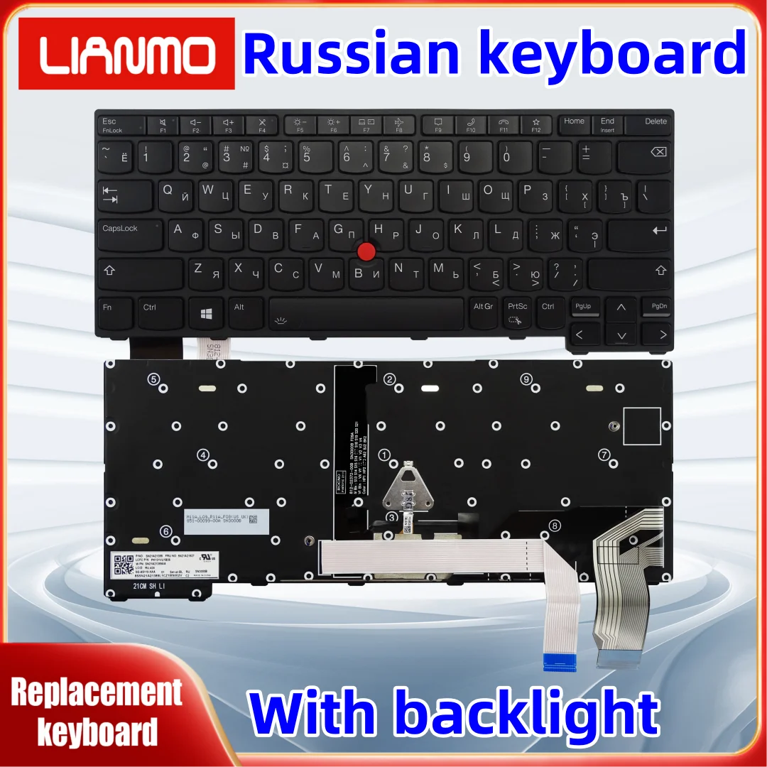 Yoga Laptop Accessories - Keyboard Rusia untuk Lenovo ThinkPad X13
