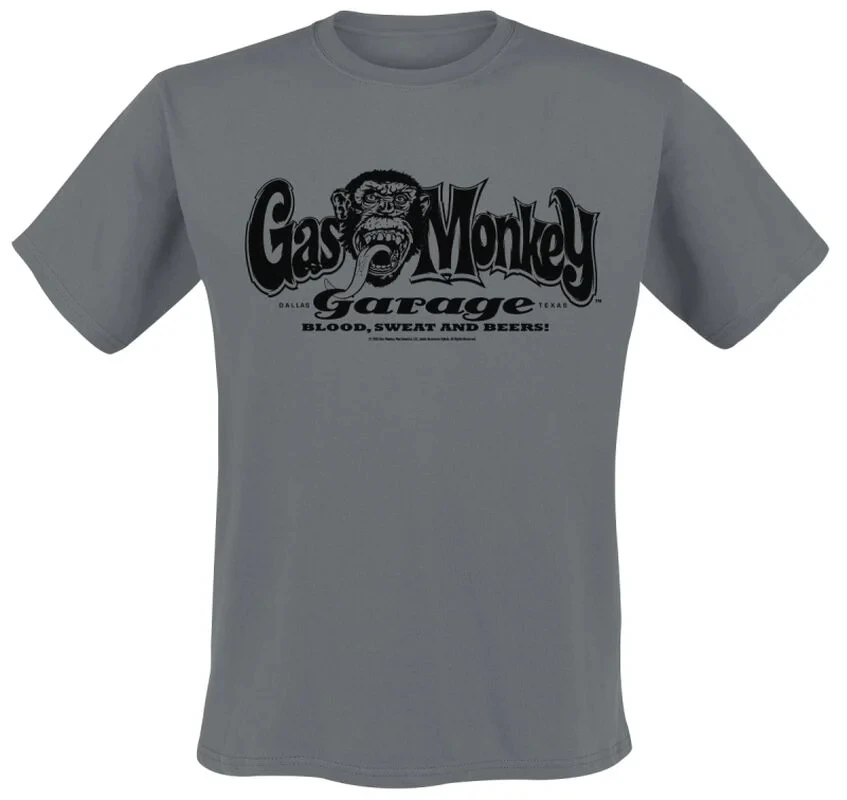 Rare Gas Monkey Graphic Cotton T-shirt Unisex Summer Short Sleeve Fashion Brand Tee Luxury Casual Vintage Tees