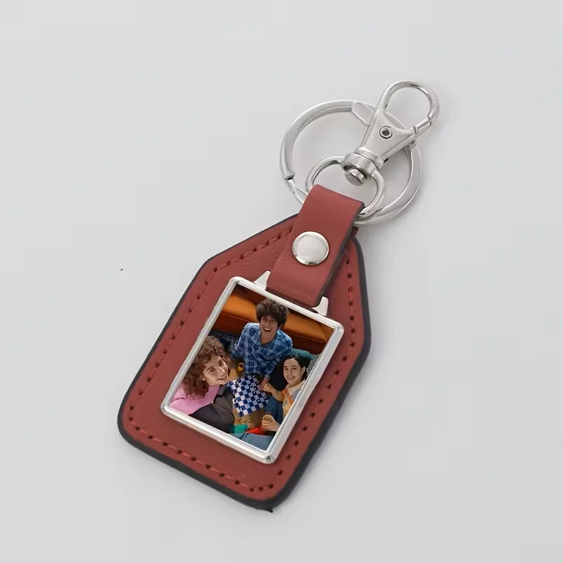 Custom PU Leather Keychains, Personalized Logo/Name/Design Gift