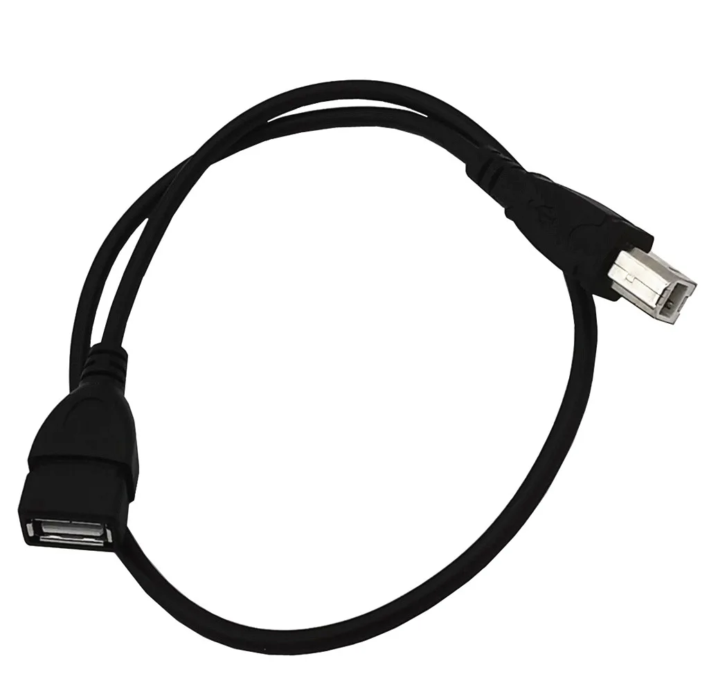 Novo usb 2.0 tipo a fêmea para usb b macho scanner impressora usb adaptador de extensão 0.5m cabo