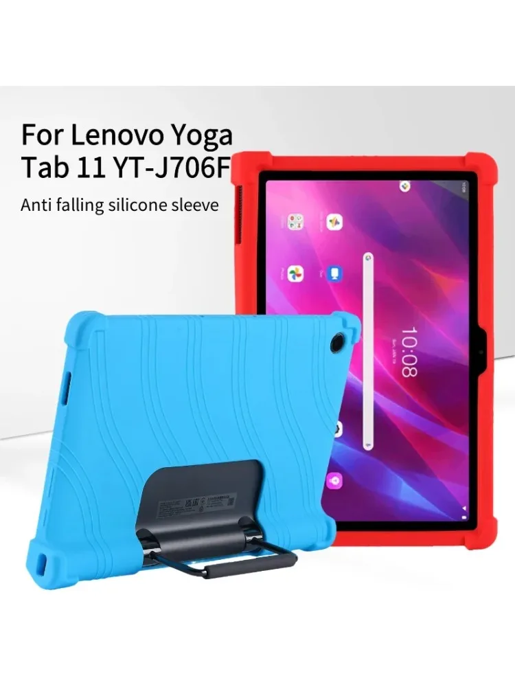 Odporne na wstrząsy silikonowe pokrowiec na Lenovo Yoga Tab 11 etui ochronne dla dzieci osłona dla YT-J706X YT-J706F 4 zagęszczona — zdjęcie produktu 7