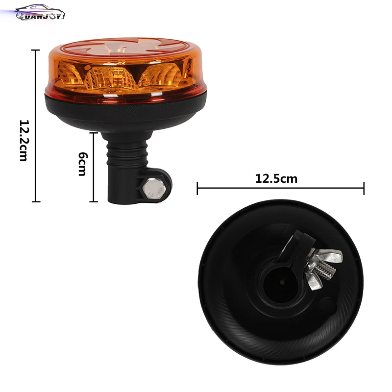 Yuanjoy 12v-24v ostrzegawczy Beacon obrotowe światło Led awaryjne światło stroboskopowe do ciągników ciężarowych pług śnieżny akcesoria do ciągników