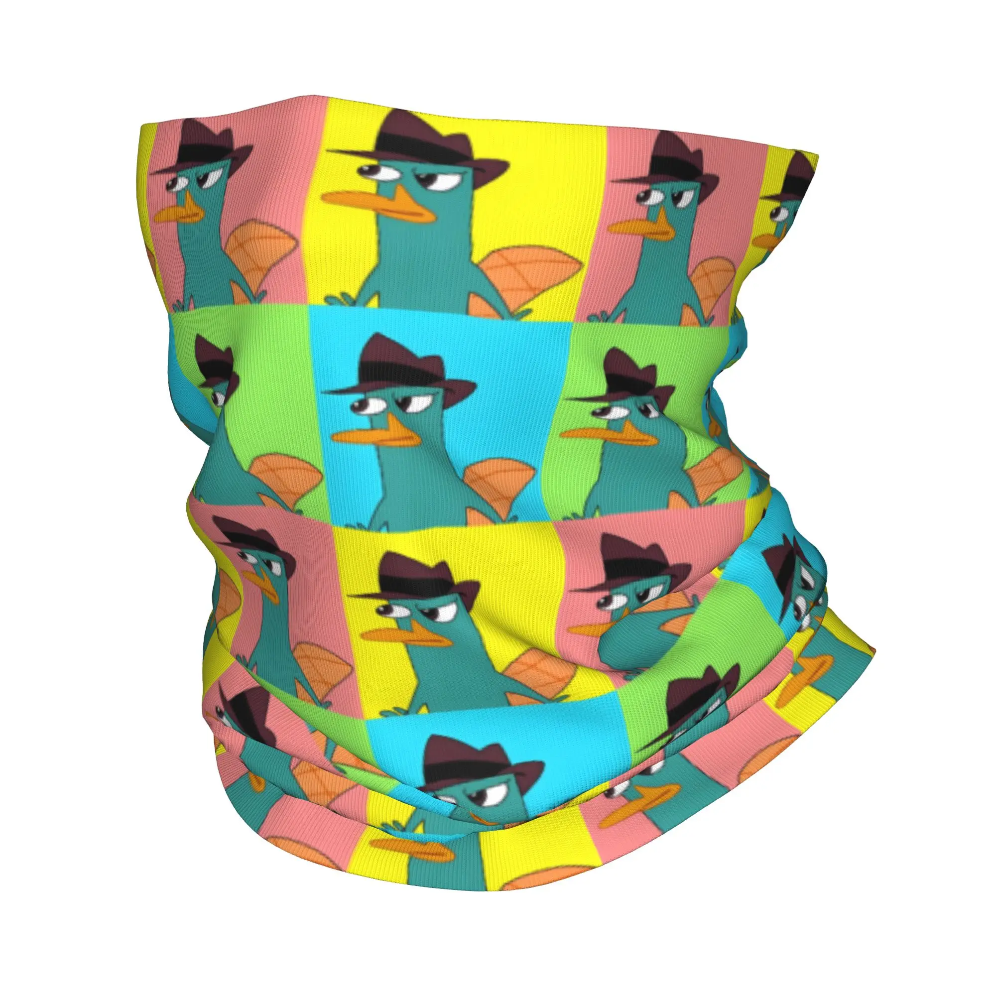 

Custom Agent P Phineas Ferb Neck Gaiter Men Women Windproof Winter Cartoon Bandana Scarf for Ski