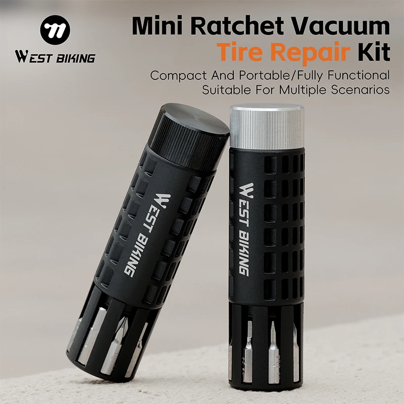 

Набор инструментов для ремонта велосипеда, вакуумный ремонт шин, портативный мини-набор ключей с храповым механизмом для оборудования для обслуживания велосипеда, инструменты для велосипеда