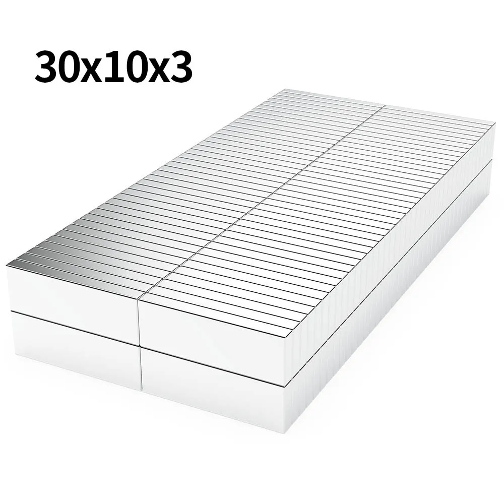 

30x10x3mm N35 Super Strong Neodymium Magnet Blcok NdfeB Powerful Permanent Magnetic imanes Refrigerator Magnets 30*10*3mm
