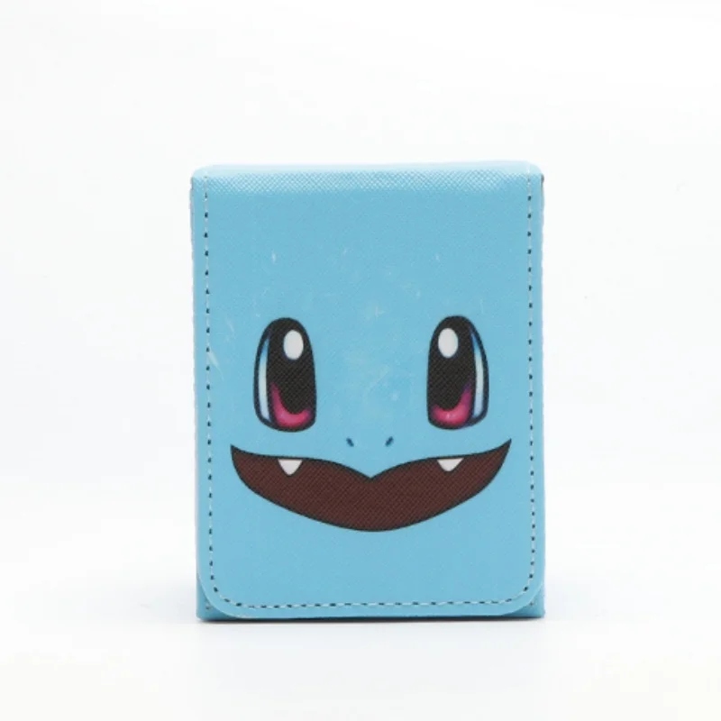 Cards Box 100+PU Pokemon PTCG Gengar Eevee Charmander Bulbasaur Anime Game Magnetic Attraction Card protection Storage Box Gifts