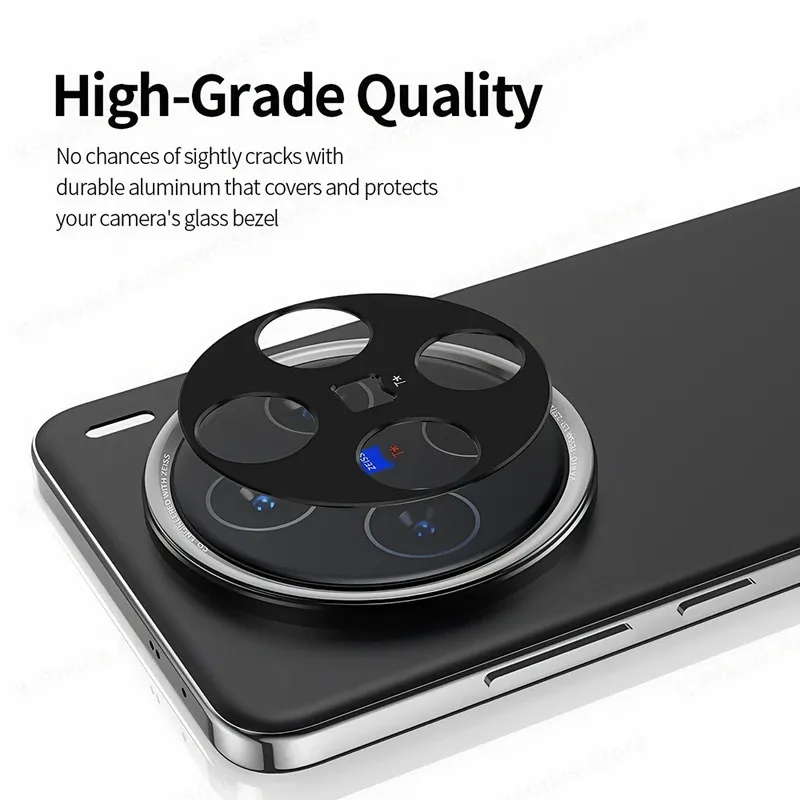 مناسب لفيلم عدسة VivoX200، ملصق عدسة معدني X200Pro، كاميرا هاتف من سبائك الألومنيوم