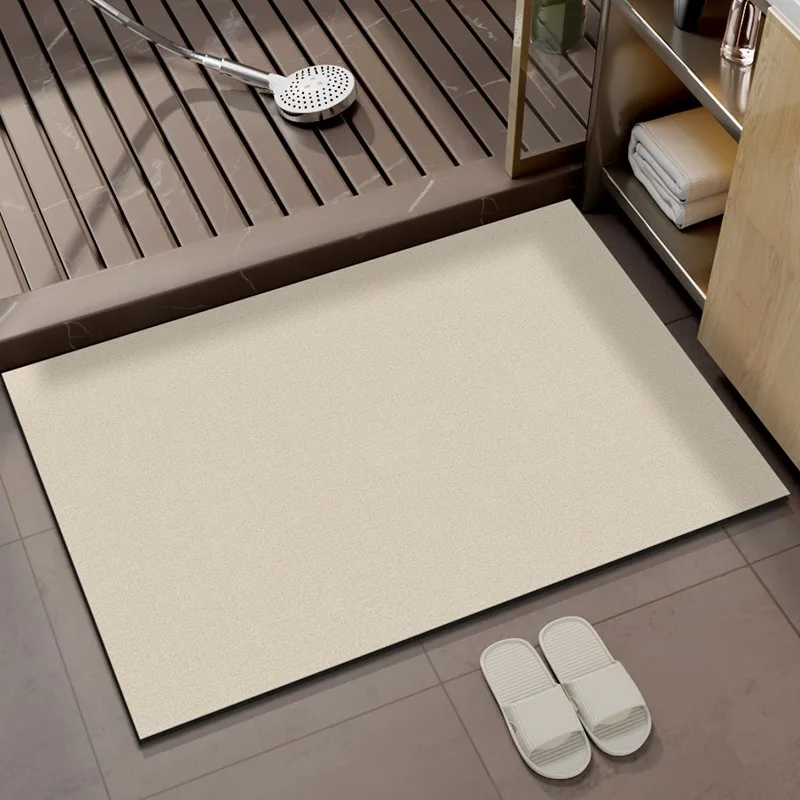 

Bathroom Carpet Solid Color Water-absorbent Quick-drying Floor Mat Toilet Diatom Mud Non-slip Anti-fall Rug Washroom Door Mats