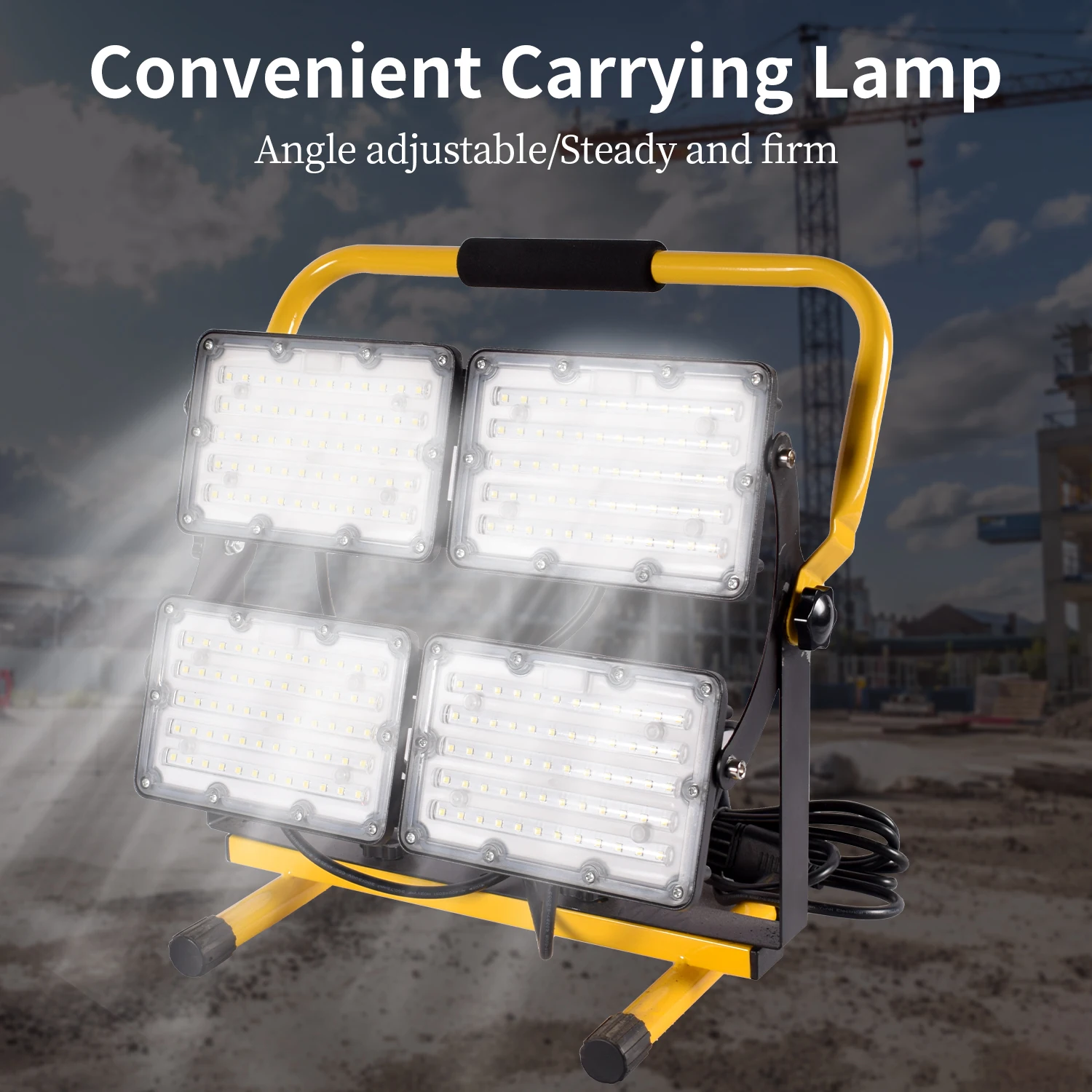 360 Degree Rotate Cob Led Work Light High Lumen  Outdoor Waterproof Portable Floodlights For Stadium Construction Site