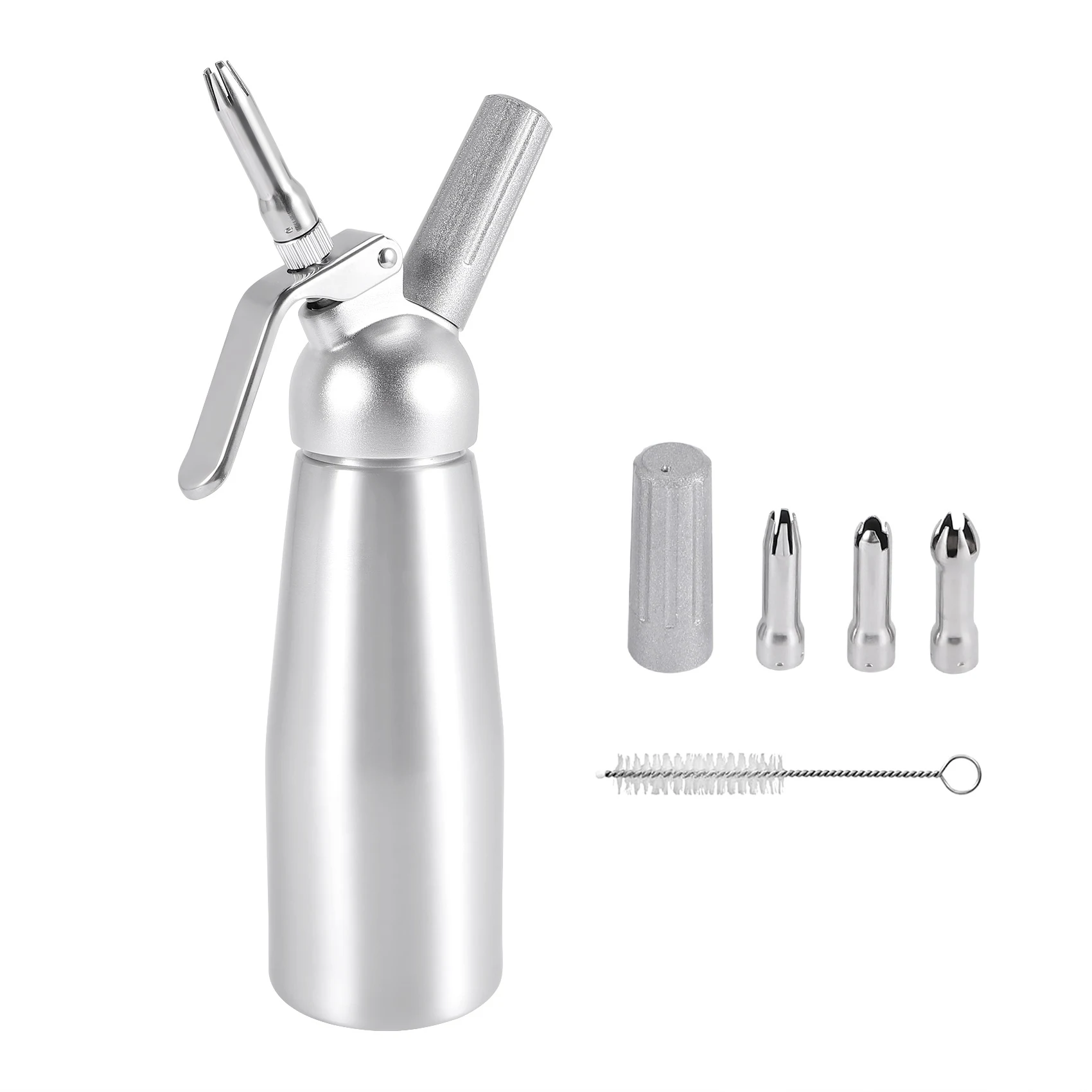 Professional Whipped Cream Dispenser Stainless Steel 500ML Capacity Canister Homemade Whipped Cream Maker