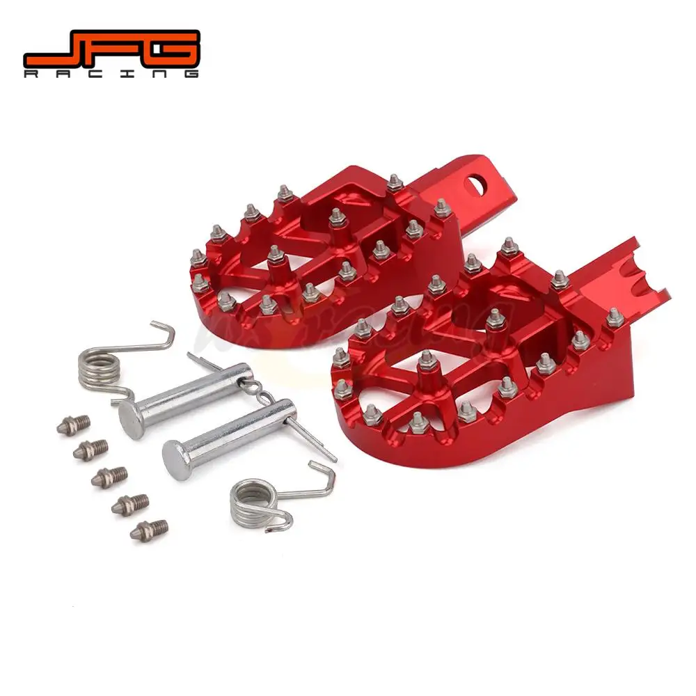 الدراجات النارية أوتاد القدم الدواسات الكهربائية الترابية دراجة CNC أجزاء لهوندا CRF50 70 110 XR50 70 110 موتوكروس أحمر أسود مسند القدمين مجموعة