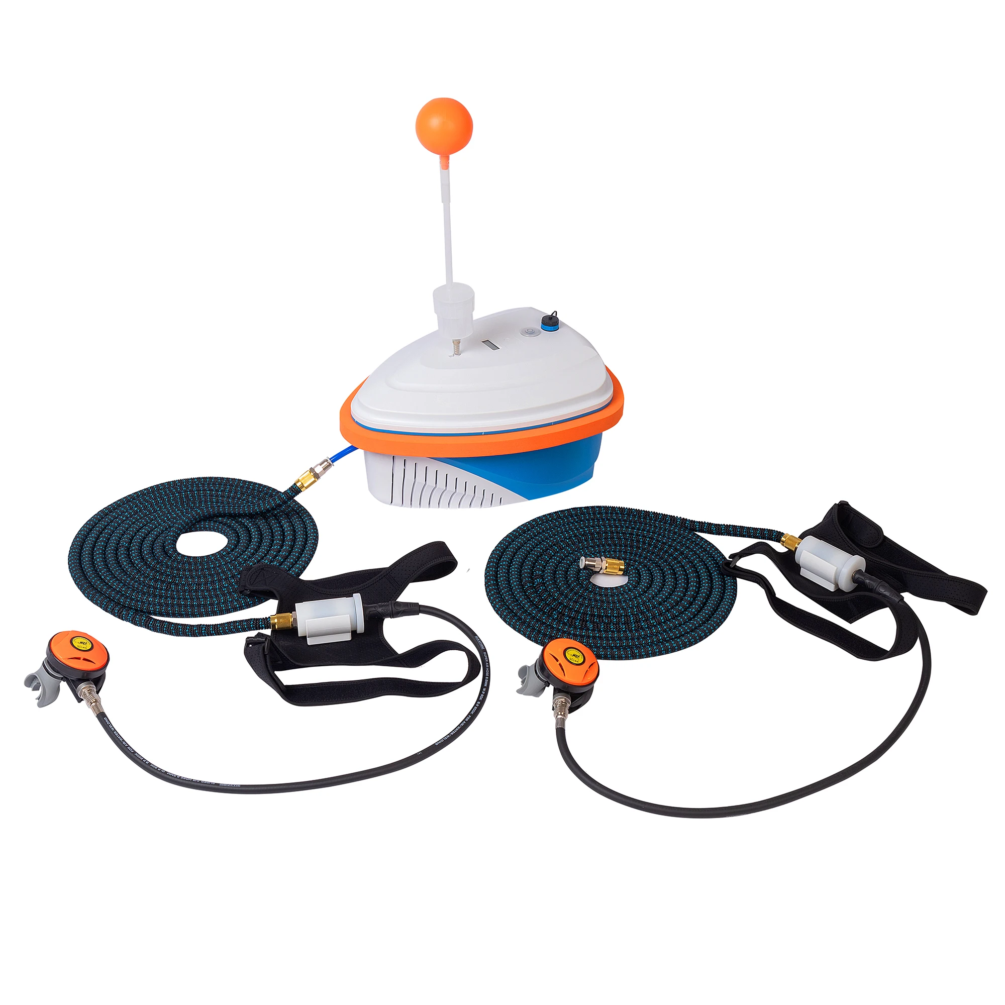 

TRIMIX Professional Tankless Diving System,Portable Rechargeable Hookah Dive System with 50ft Hose & Breathing Regulator