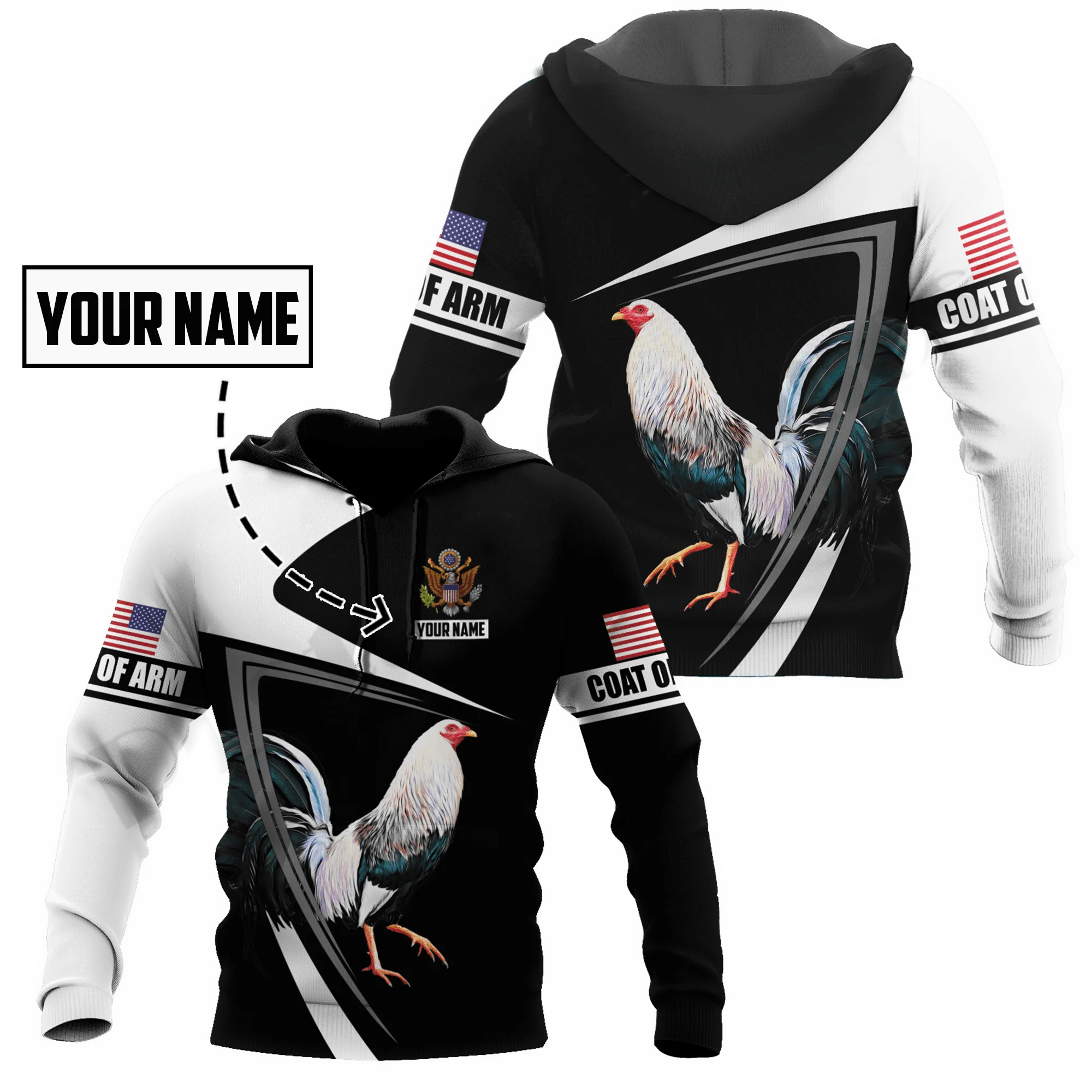 

PLstar Cosmos Newest 3D Print Rooster Mexico Custom Name Funny Harajuku Streetwear Casual Unique Unisex Hoodies/Sweatshirt/Zip 2