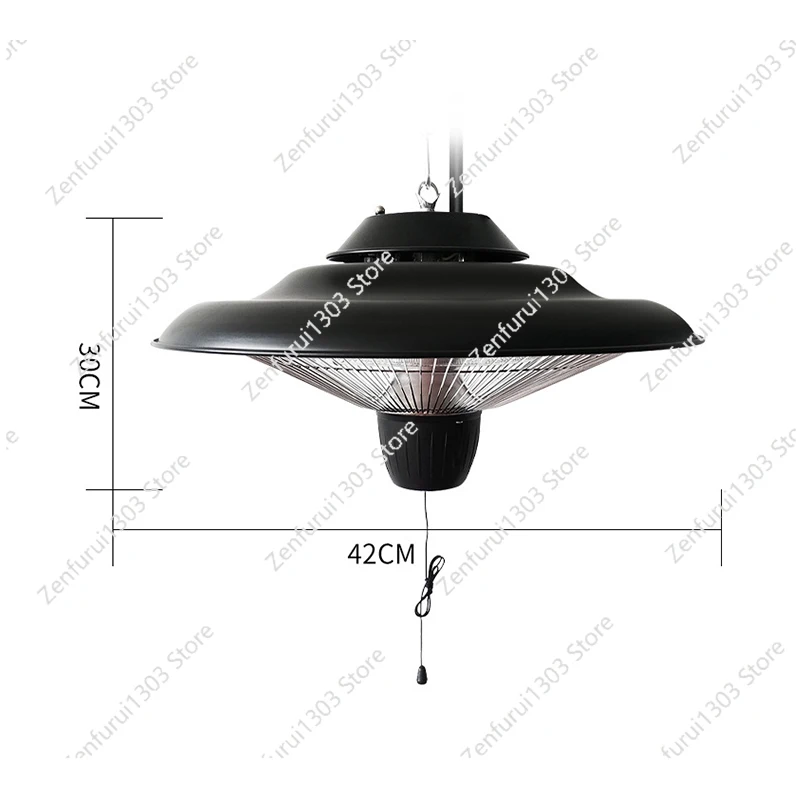 

1500W Powerful Electric Patio Heater Iron Waterproof Electric Heater Warmer Outdoor Indoor Use Hanging Type