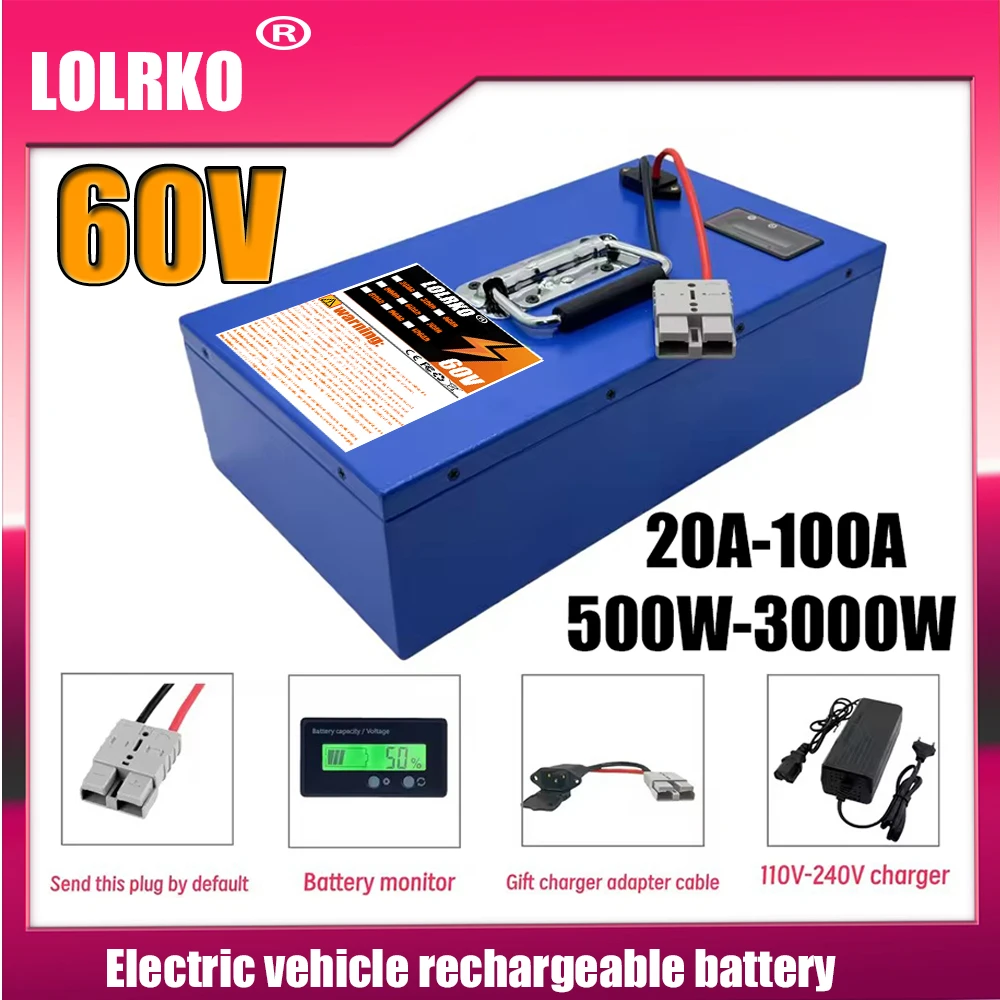 

Air fast transportation Large capacity 18650lithium battery 60V100AH Suitable for 3000W internal motors / all 60V equipment