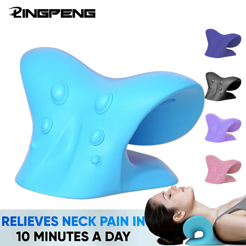 Cervical Spine Stretch Gravity Muscle Relaxation Traction Neck Stretcher Shoulder Massage Pillow Relieve Pain Spine Correction