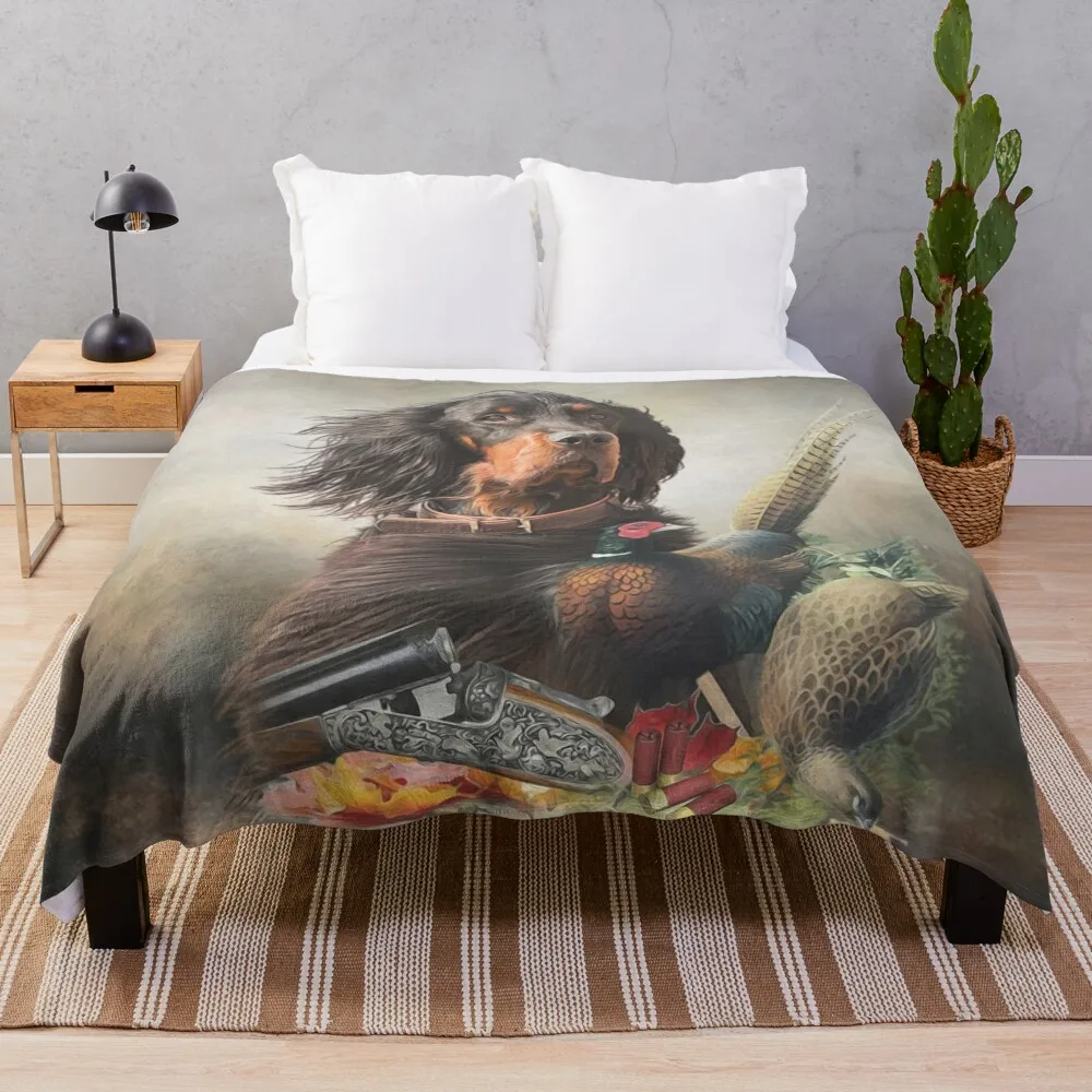 

Gordon Setter and Pheasants, Art Throw Blanket Softest Extra Large Throw Beautifuls Blankets