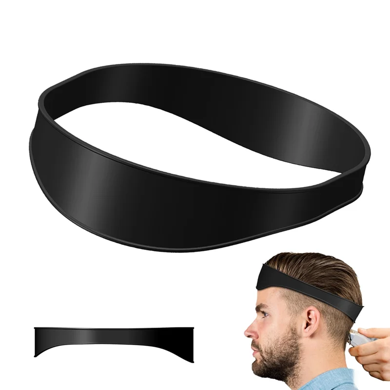 Curved Silicone Haircut Band Haircut Curved Band Silicone Haircut Tape Shaving Stencil for DIY Home Haircuts Hair