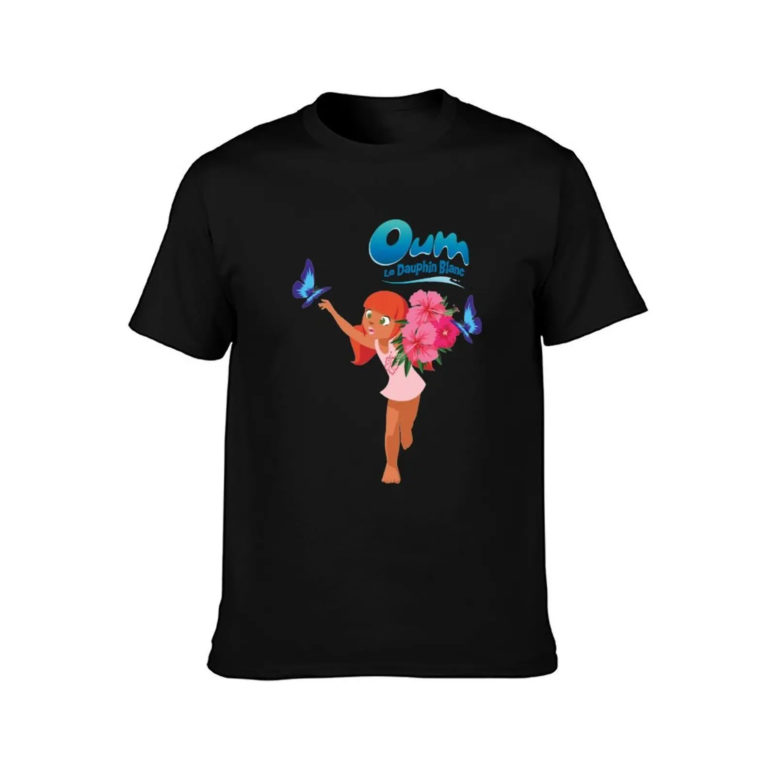 Copie de Zoom The White Dolphin - Marina and the Butterflies T-Shirt Plus Size Summer Short Sleeve T-Shirt
