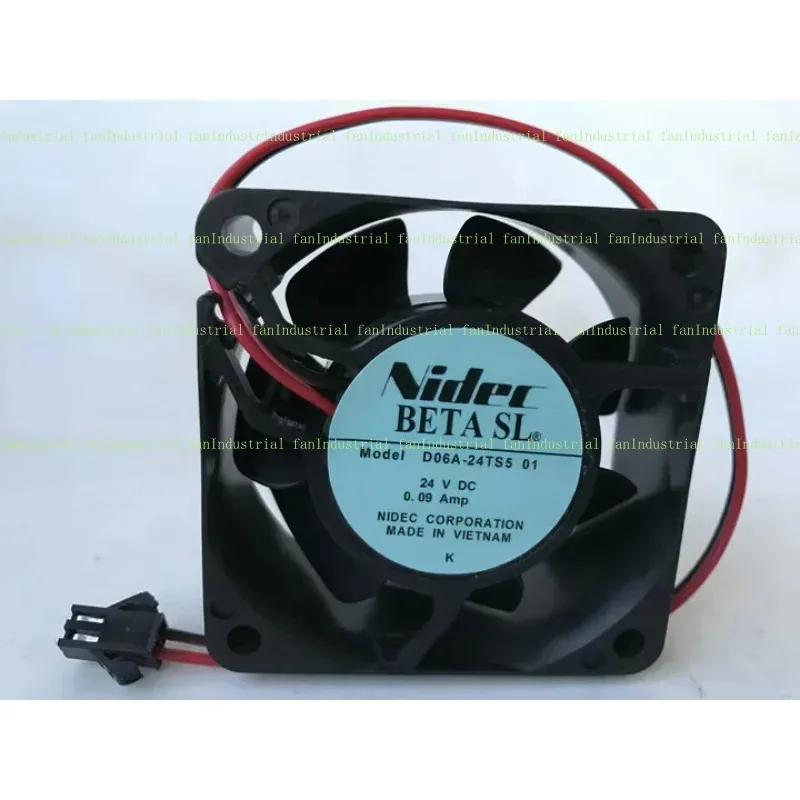 Z Nidec D06A-24TS5 01 24 В 0,09 А 60x60x25 мм 2-проводной охлаждающий вентилятор для сервера