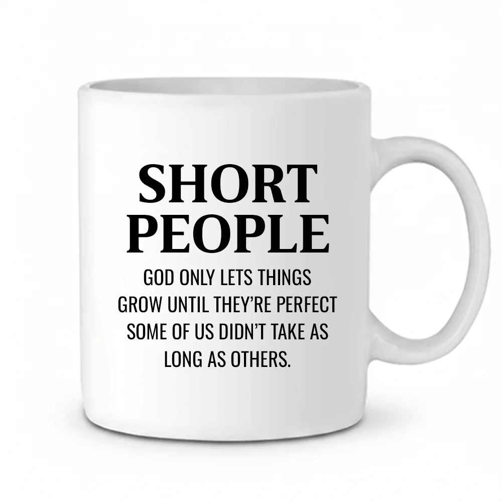 Coffee Tea Friends - Mug Keramik Orang Pendek Lucu 325ml,