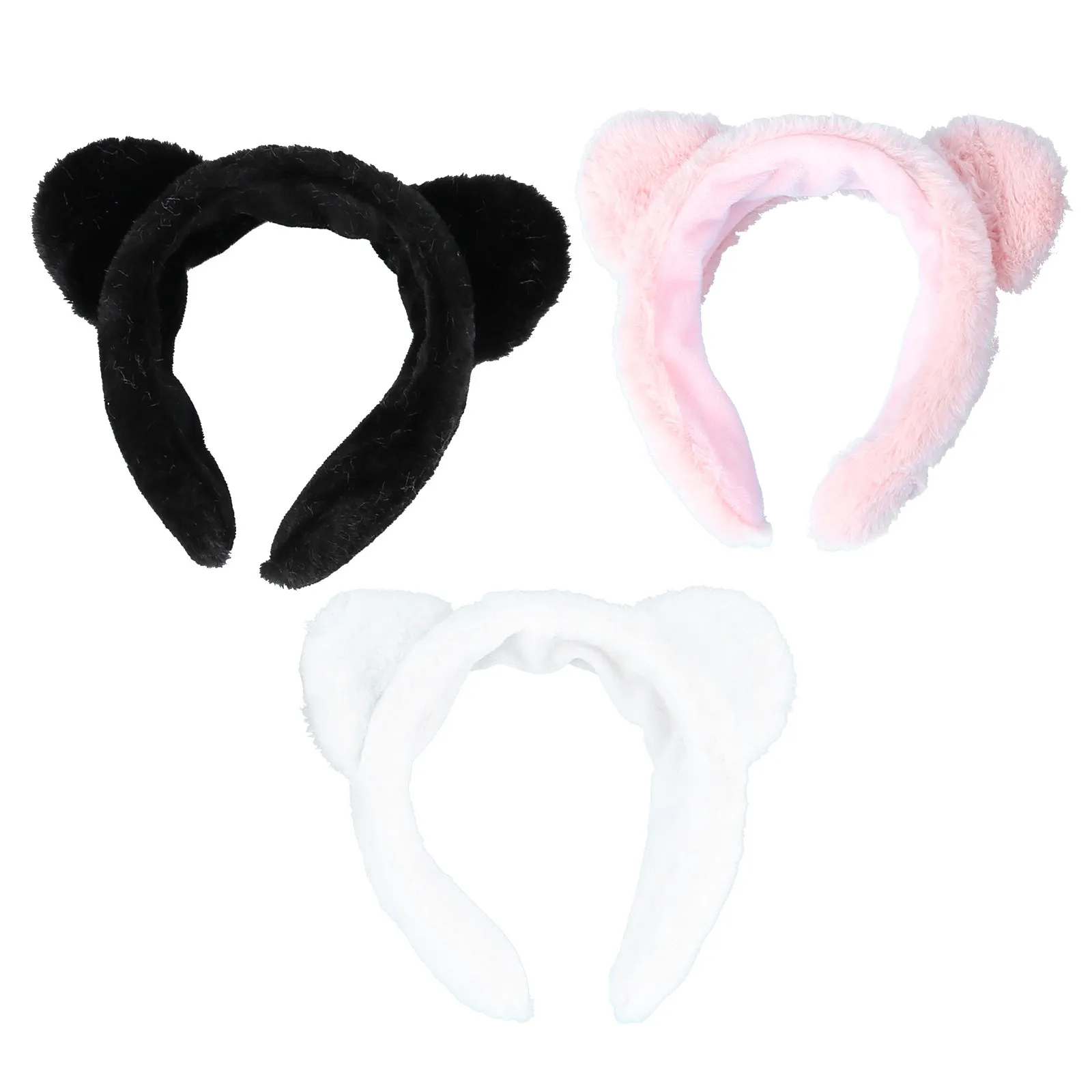 

3Pcs Women Cat Ear Headbands Soft Face Washing Hair Hoop Makeup Hairband Hair Wrap Headband Women Headband