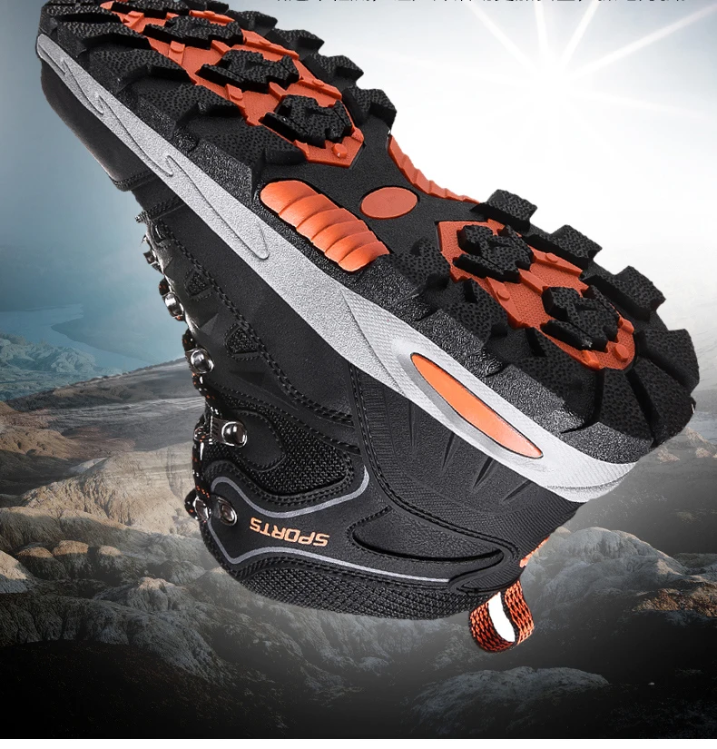 Outdoor Wasserdichte Wanderstiefel Herren Damen Frühling Und Herbst Wandern Verschleißfeste Bergsport Stiefel Jagd Sportschuhe – Detail 3