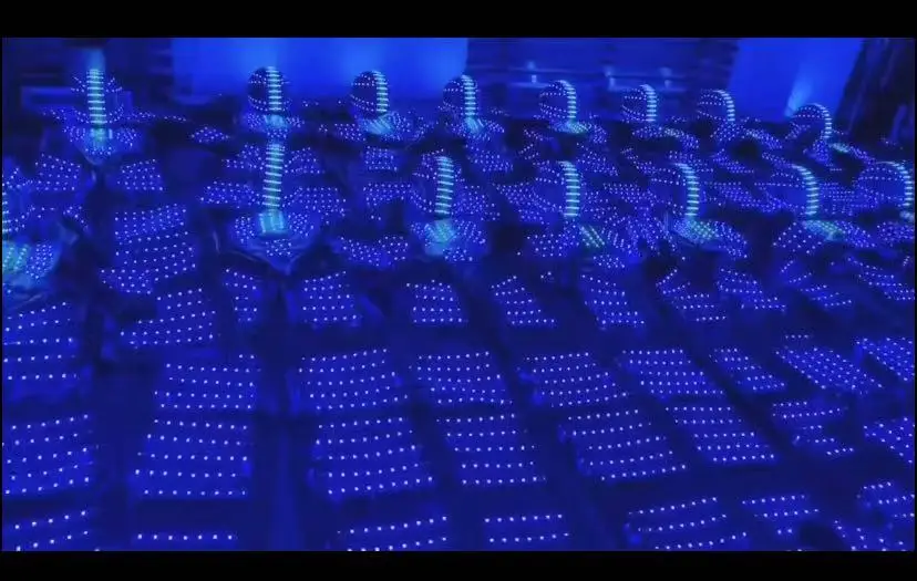 Tuta da ballo Robot per spettacoli di feste Festival di musica elettronica DJ Show Party trampoli Walker LED Lights Costumes