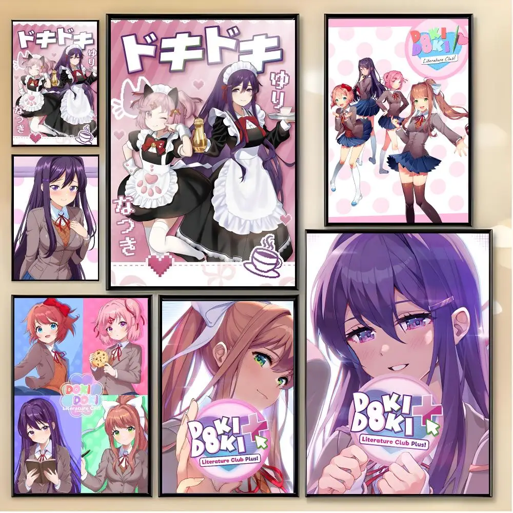 indie horror game D-Doki Doki Literature Club Poster Unique Home Decoration Ideas & Stylish Interior Art