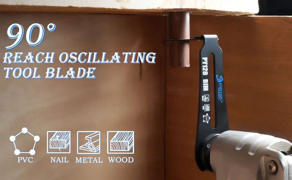 PAYA Bi-Metall 1-1/4" 90 ° Reach Oszillierende Sägeblätter [Patentiertes Design] Oszillierende Multifunktionswerkzeug-Klingen für Schmale oder Eckige Schnitte – Detail 1