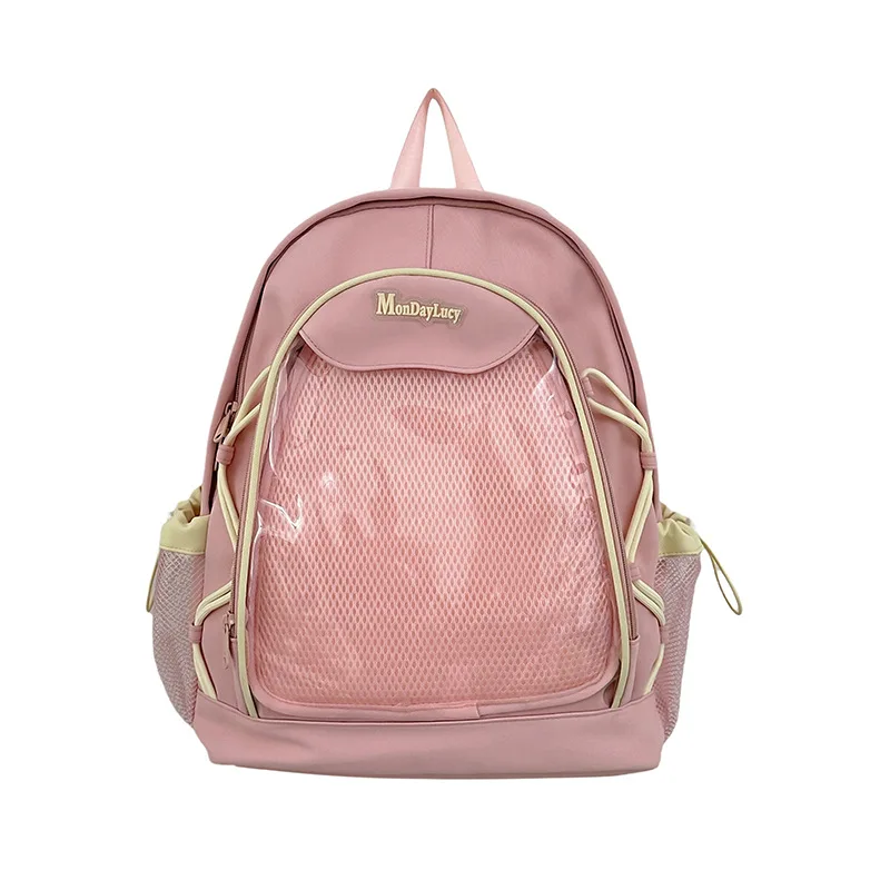 Cute small fresh all-match small schoolbag large-capacity student transparent backpack