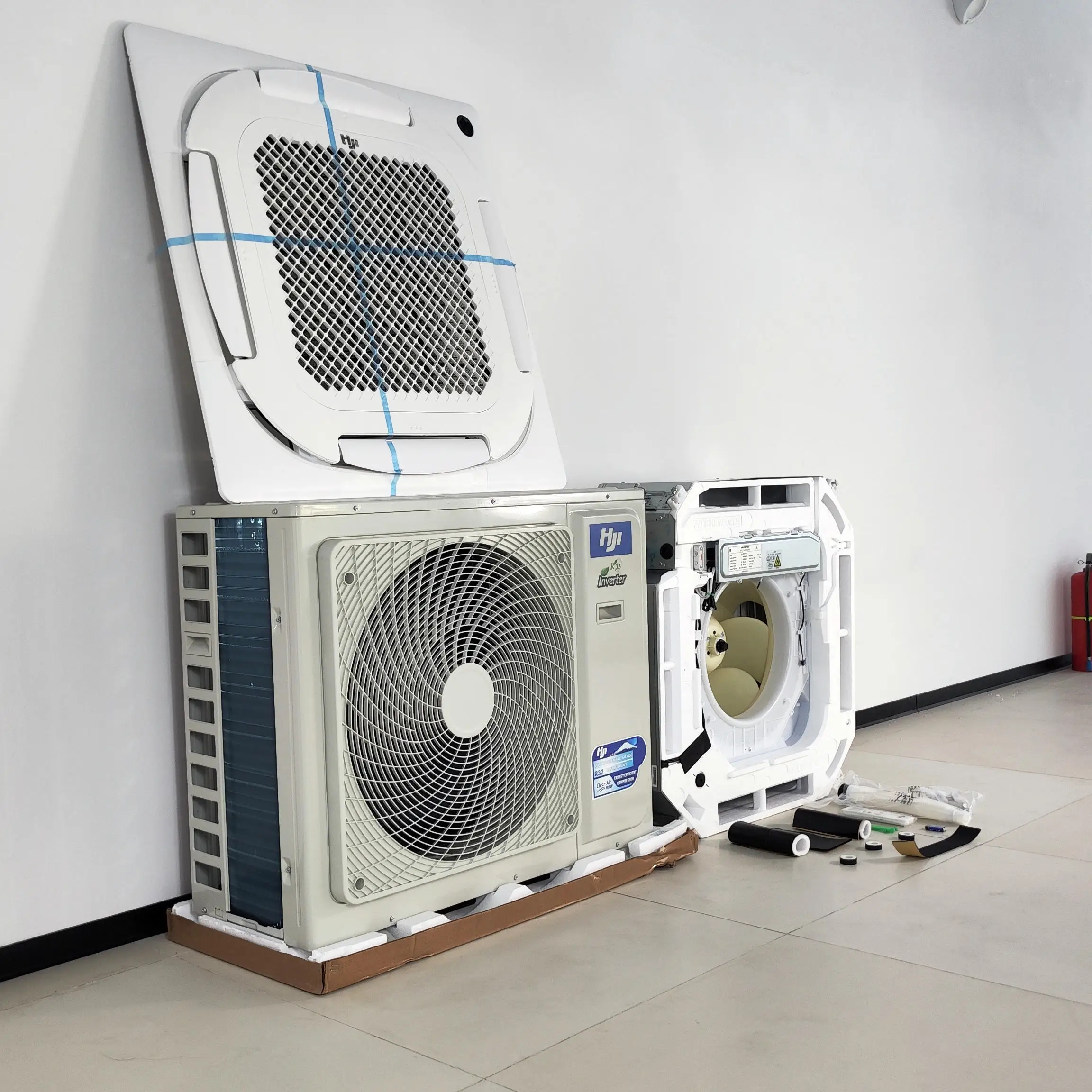 For Cassette Air Conditioner Factory 10001-12000btu 4HP 3Tons R32 Inverter 220v Business Home AC Energy Saving Dehumidifier