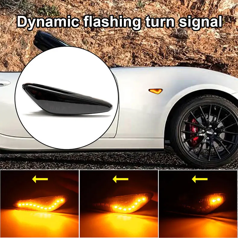 

For Mazda 5/6 MX-5 RX-8,FOR Fiat 124 flowing leaf panel light,Flowing leaf board light