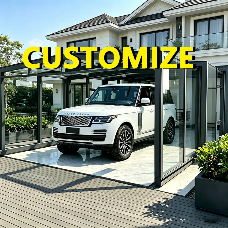 Any Size Custom Thick Steel Telescopic Parking Shelter Home High Strength Sun Rain Shade Outdoor Yard Sturdy Vehicle Protection