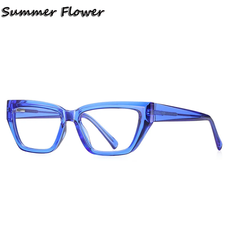 

Women Cat Eye Glasses TR90 Optical Frame Fashion Stylish Trend UV 400 Protection Gafas for Female Clear Lenses