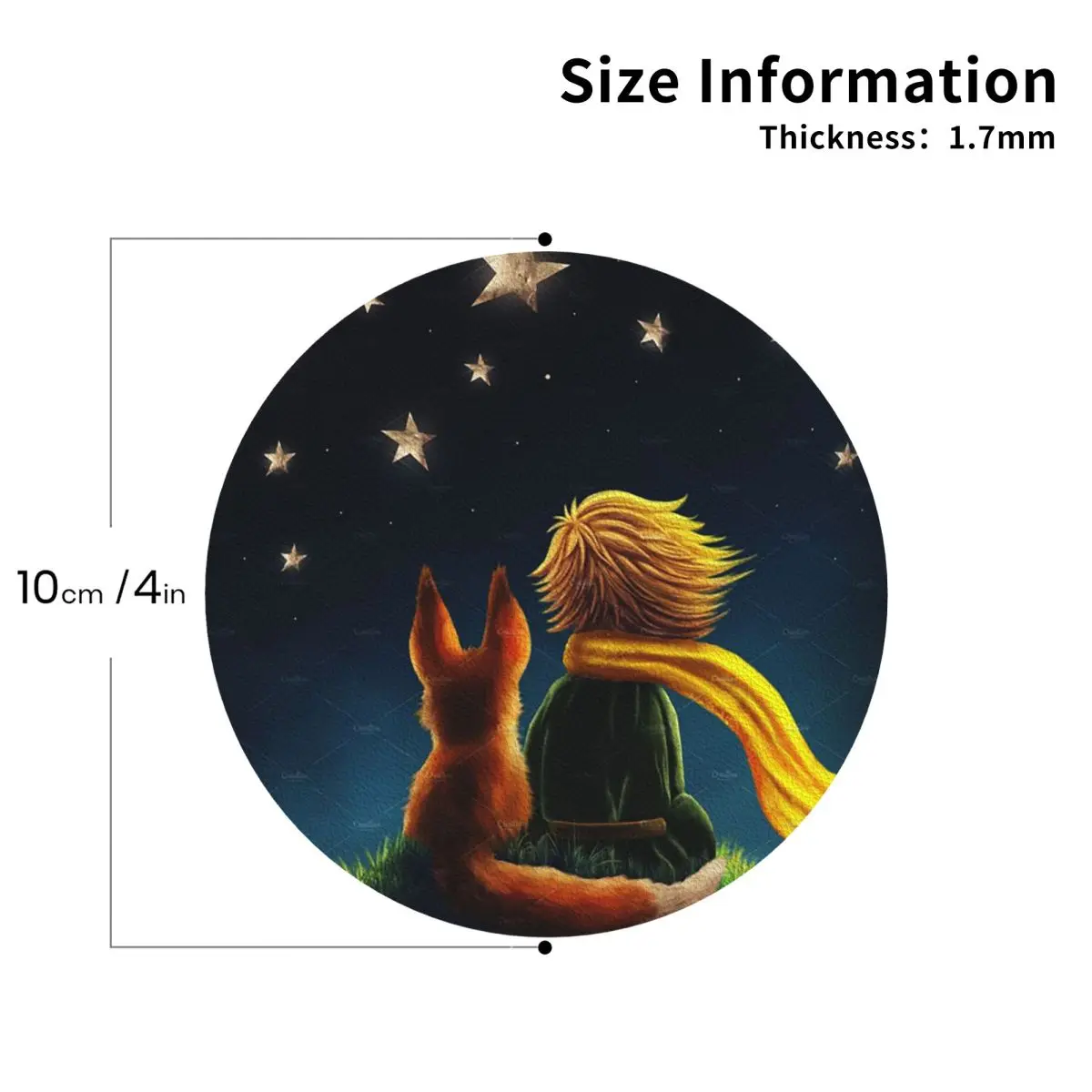 

Подставки с героями мультфильмов «Маленький принц», кожаные салфетки, нескользящие изоляционные кофейные коврики для дома, кухни, обеденные подушечки, набор из 4 шт.