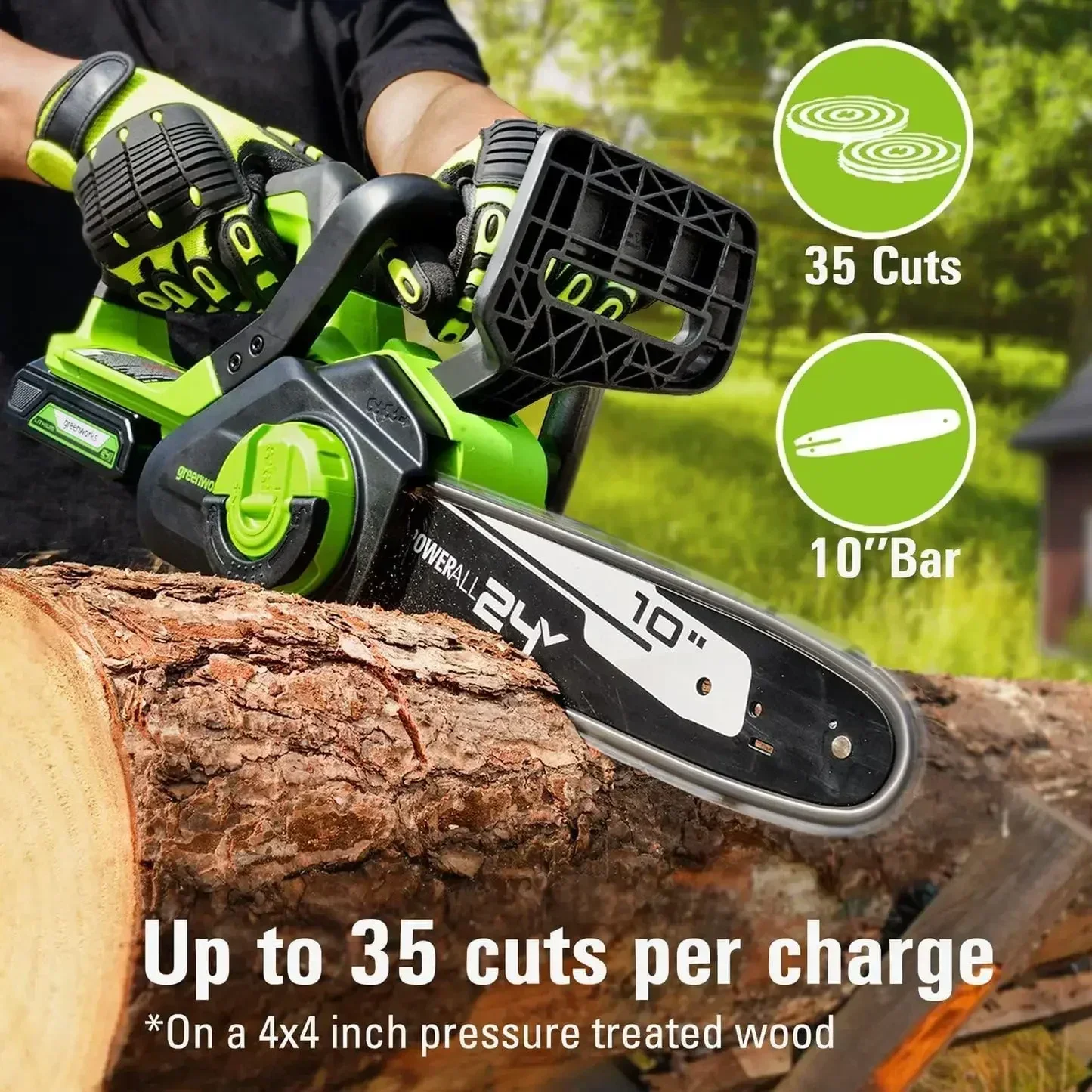 

Hot-selling24V Chainsaw,24V Polesaw,Combo Kit(1)2AH Battery, (1) 2A Chargers