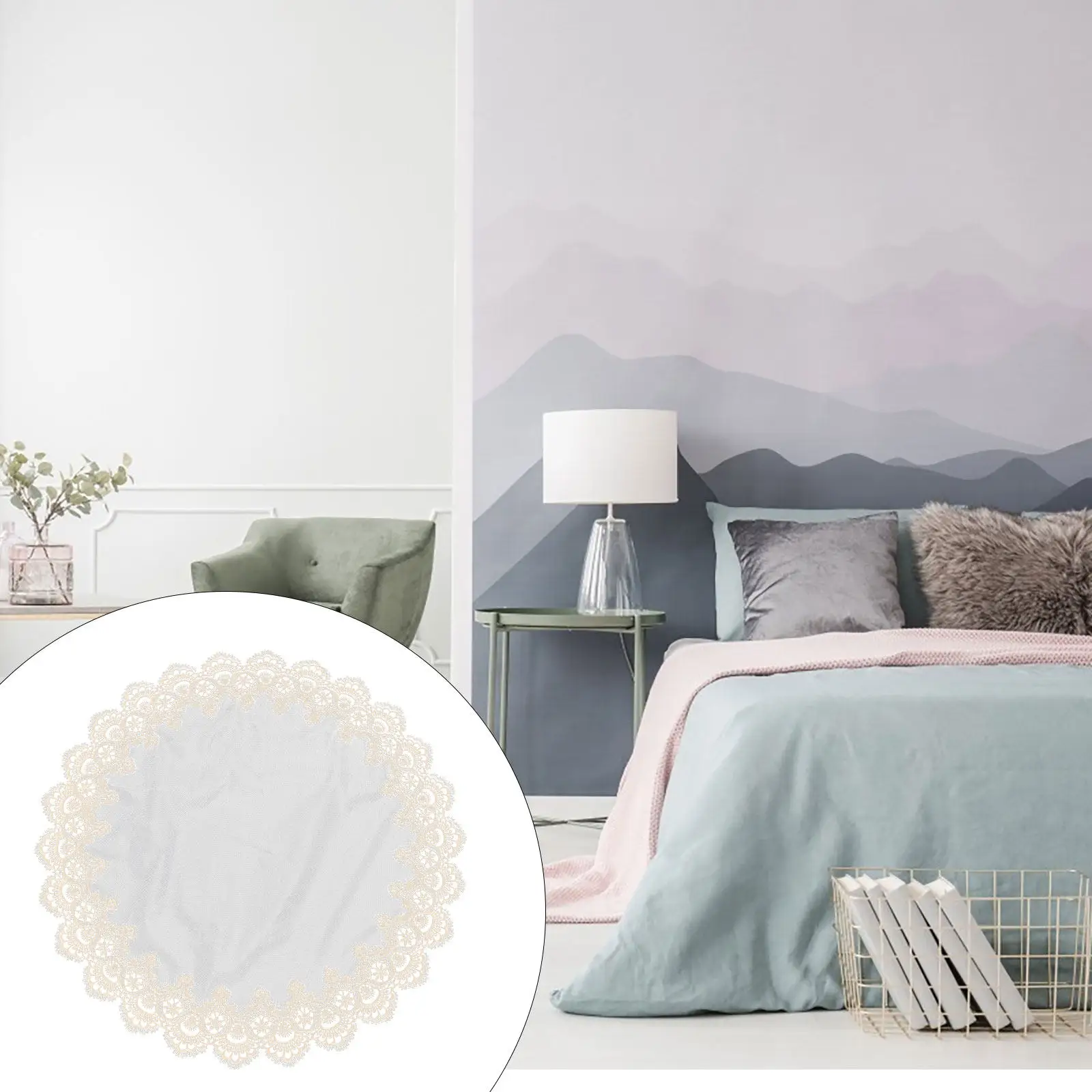 

Lace Lampshade Cover High Quality Breathable Gauze Material Lamp Cover for Light Shade Decoration Dust Proof Insect Resistant