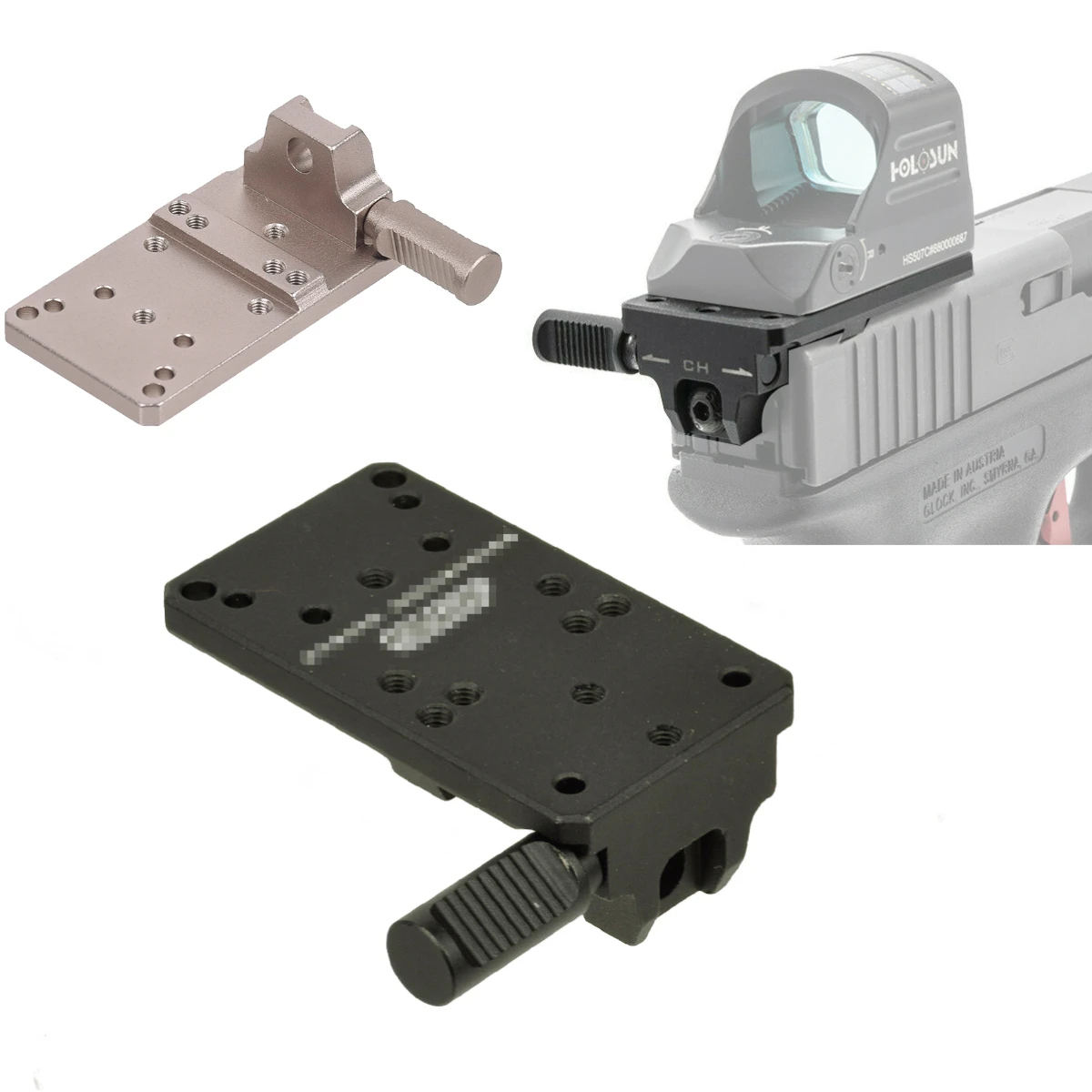 Image of Taktische Rotpunktvisier-Montageplatte Universelle Passform RM SR SURF Zielfernrohr-Montageadapter für Gl**k