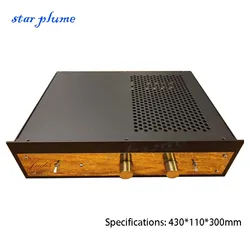 Jadis Stainless Steel Shell Power Amplifier Chassis Fever Pre-amplifier Chassis  (430*110*300) HIFI Stainless Steel Shell DIY