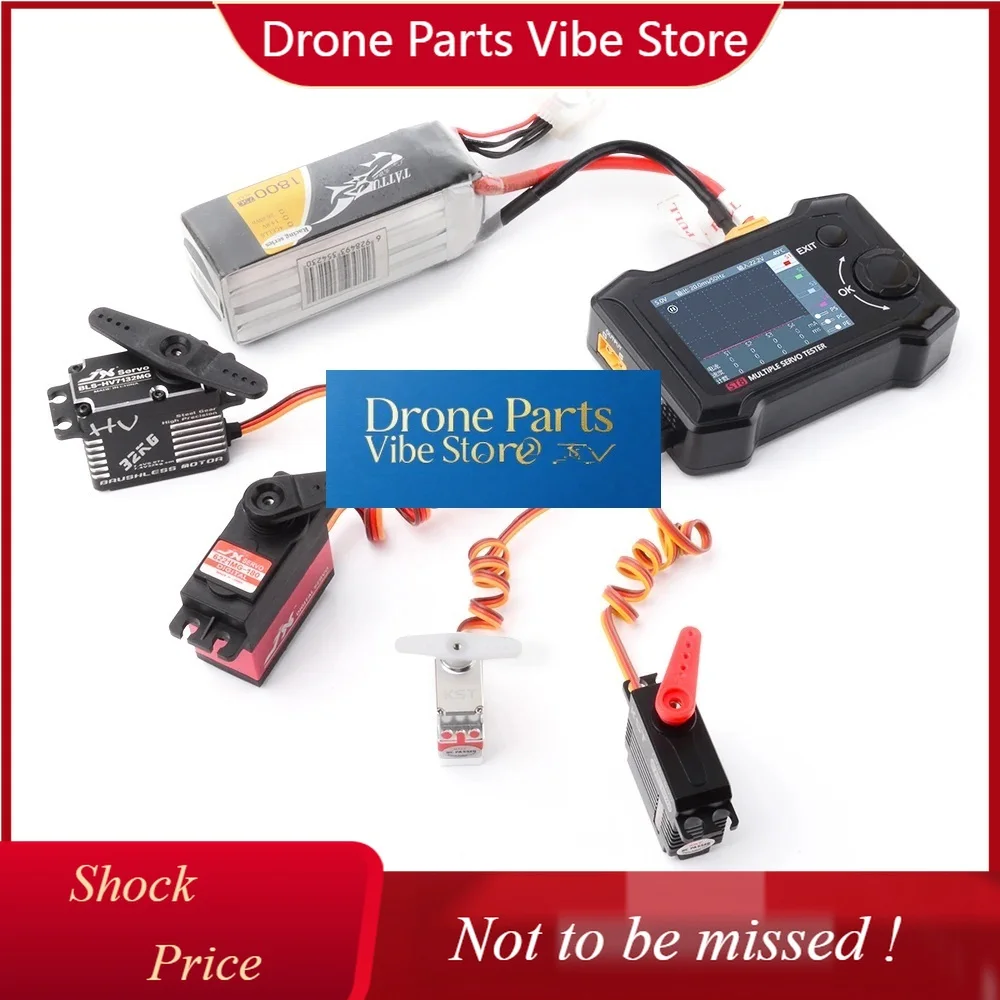 DParts1ToolkitRC ST8 8CH 100W 2A 2.4 TFT 7-28V 8-Channel Servo Integrated Tester 4 Independent Interface PWM/PPM/SBUS Signal Pla