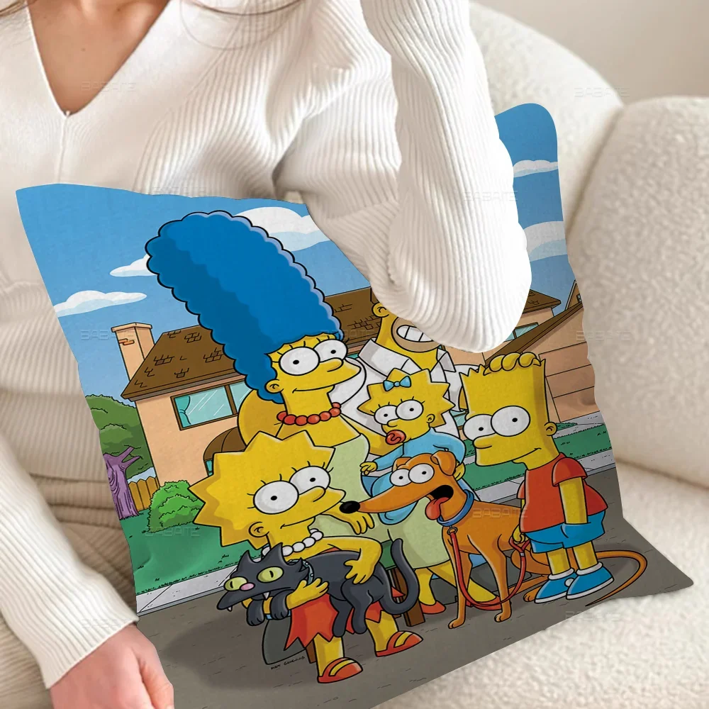 

Cartoon Anime S-Simpsons Pillowcase toon Gift Cushion Cover Bedroom Home Sofa Chair Seat Decor pillow case
